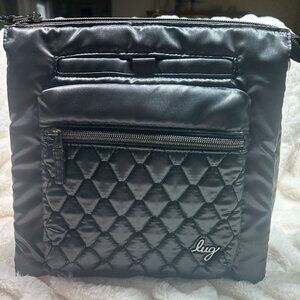 EUC Lug Wander Crossbody Bag In Metallic Black